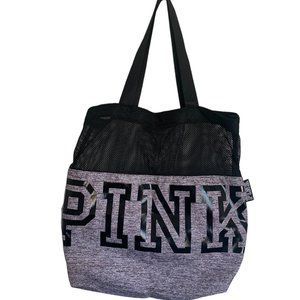 Victoria's Secret PINK Mesh Tote Bag Limited Edition Grey
